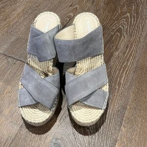 Kenneth Cole size 9 espadrille gray sandals